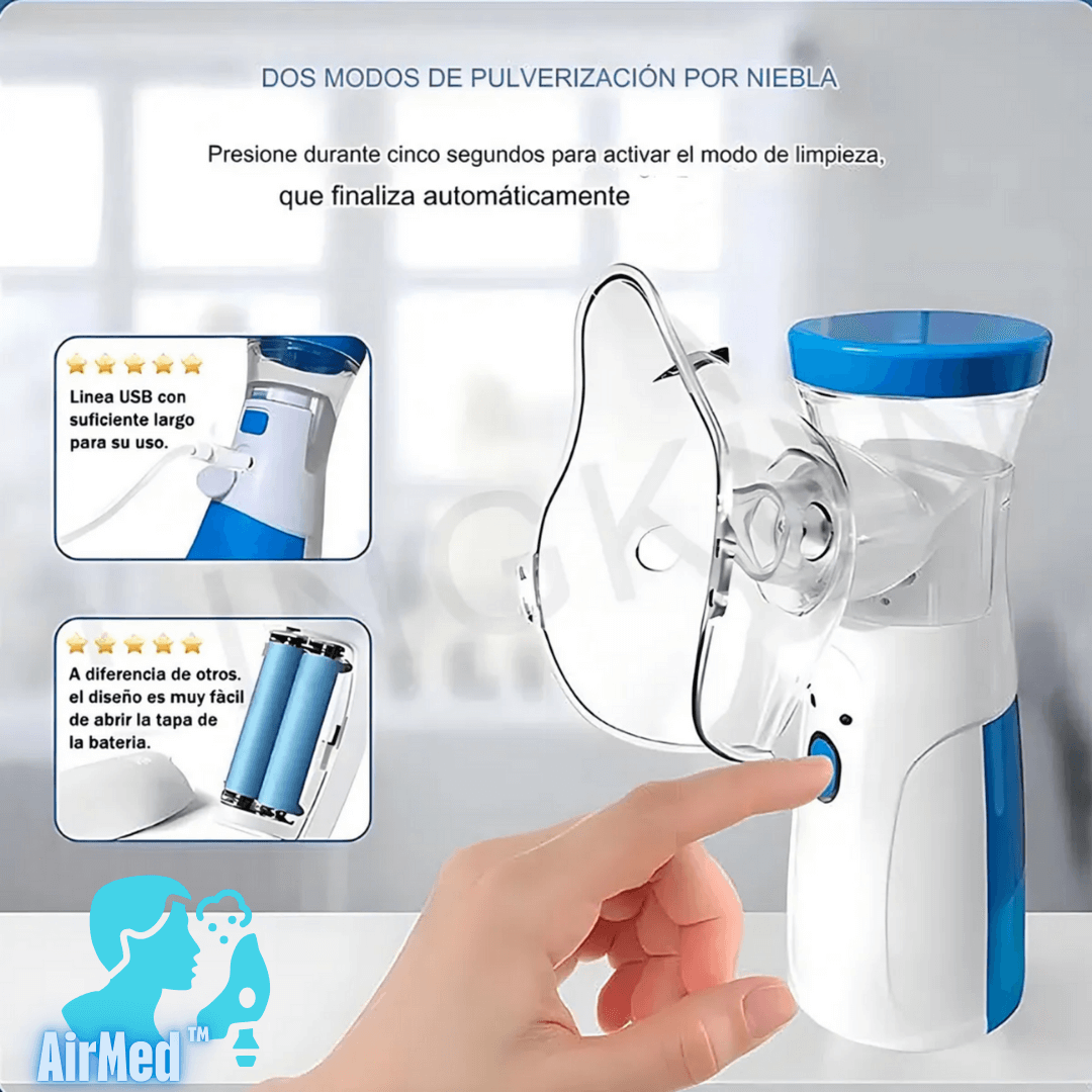 AirMed™ Nebulizador Portátil Para Niños y Adultos