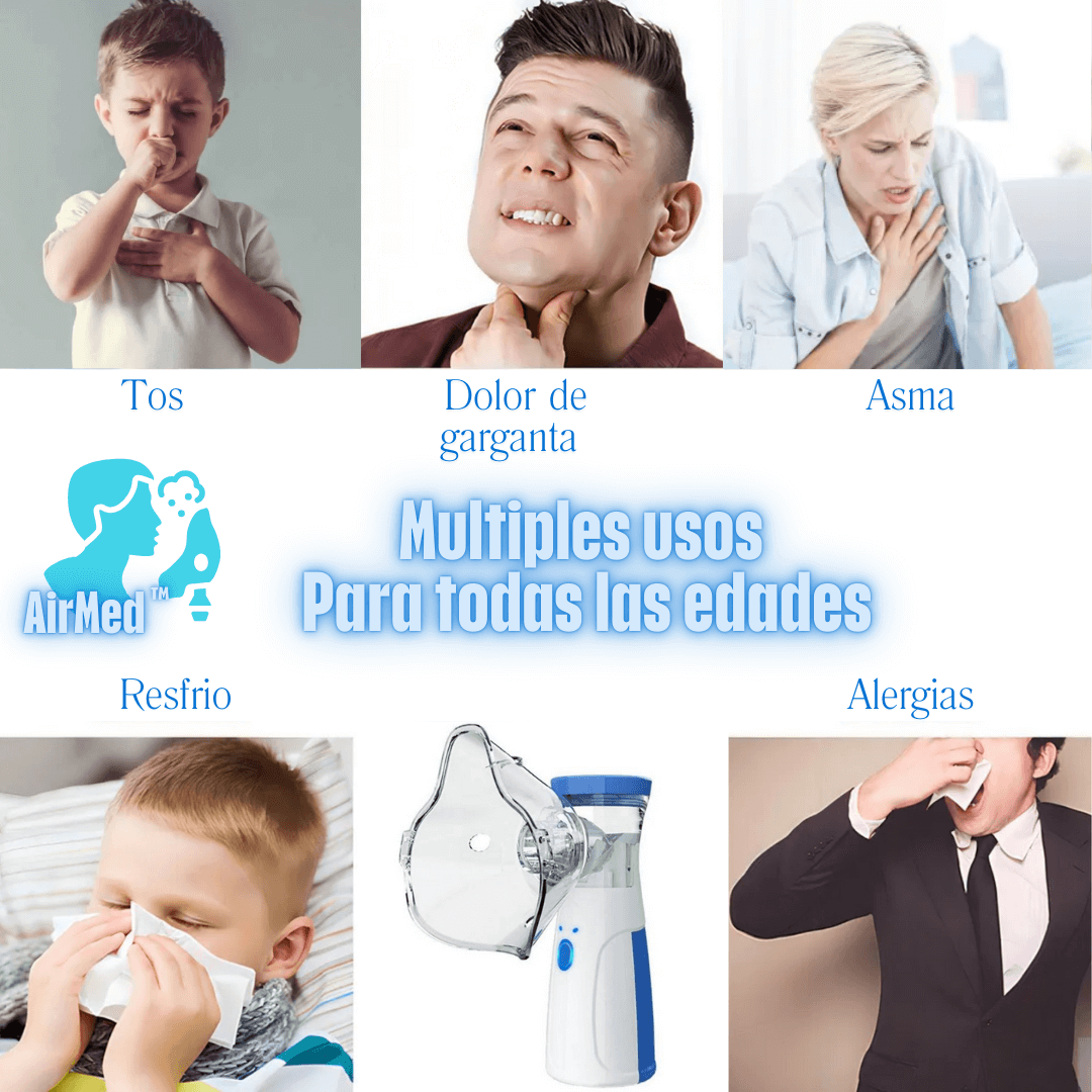 AirMed™ Nebulizador Portátil Para Niños y Adultos